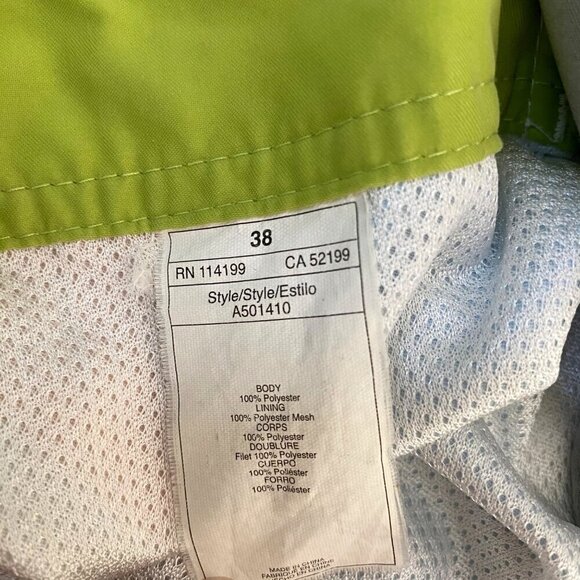 Quicksilver Men's Drawstring Surf Swim Boardshorts Green/Teal/Orange Pocket - 38 - Picture 8 of 12